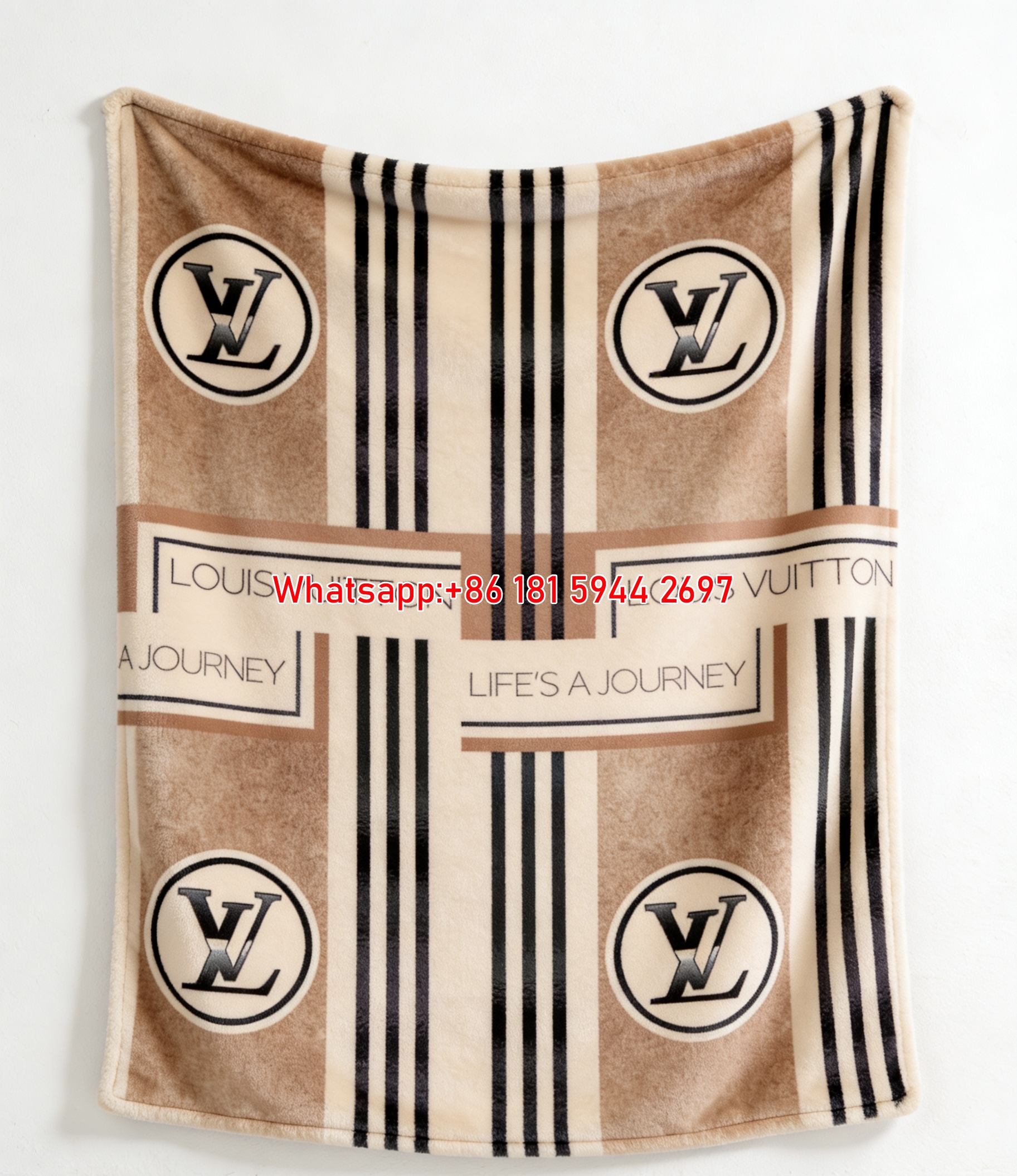 Classic Stripe Flannel Throw Blanket 378